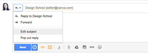email subject