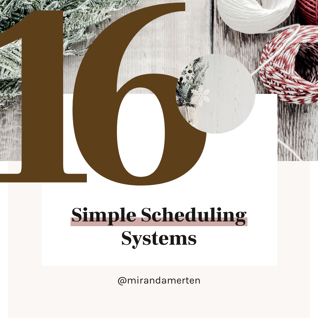 Simple scheduling systems